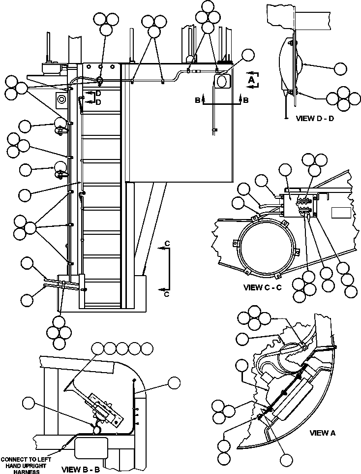 Komatsu parts book diagram for AFE50-AJ 830E S/N A30644-A30645 ANTELOPE COAL: LEFT UPRIGHT ELECTRICAL GROUP