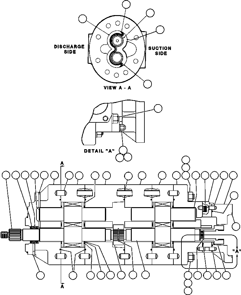 Komatsu parts book diagram for AFE50-AJ 830E S/N A30644-A30645 ANTELOPE COAL: HOIST PUMP ASSEMBLY (PB8761)