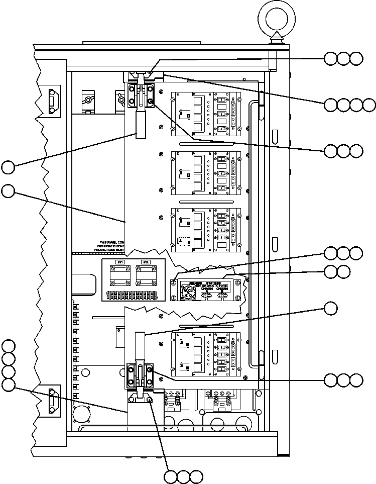 Komatsu parts book diagram for AFE50-AJ 830E S/N A30644-A30645 ANTELOPE COAL: CONTROL CABINET (BEHIND RIGHT DOOR)