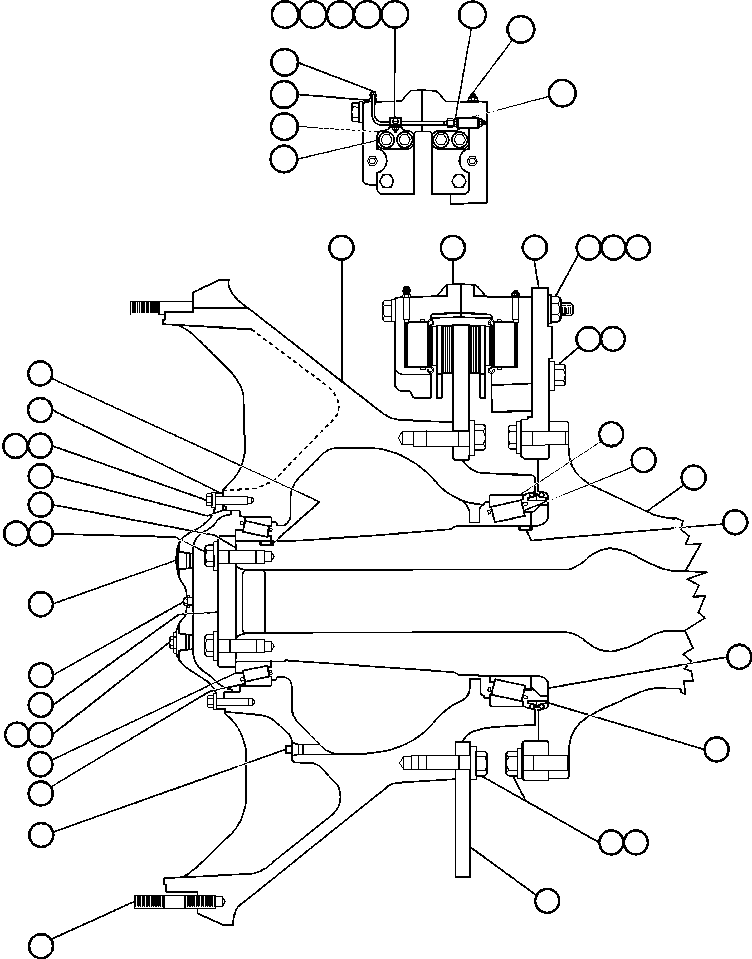 Komatsu parts book diagram for AFE50-AN 830E S/N A30652-A30658  DIAVIK: SPINDLE, HUB & BRAKE INSTALLATION