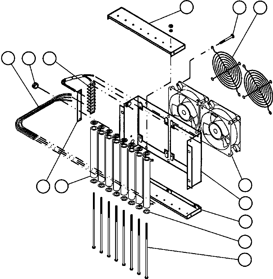 Komatsu parts book diagram for AFE50-AN 830E S/N A30652-A30658  DIAVIK: HEATER/FAN ASSEMBLY (ED9831)