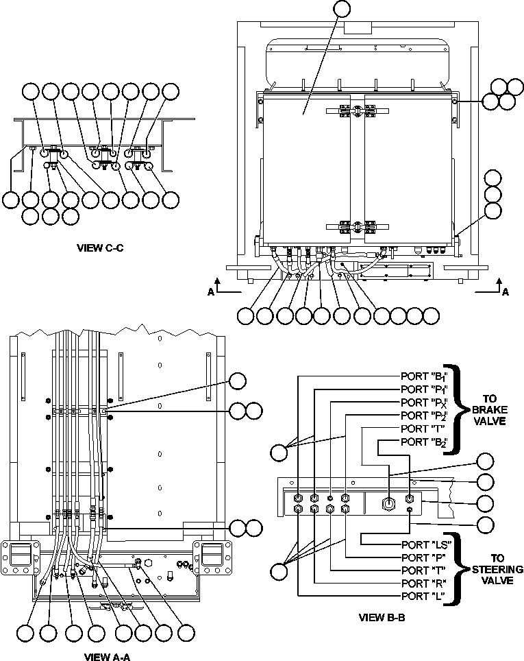 Komatsu parts book diagram for AFE50-AN 830E S/N A30652-A30658  DIAVIK: BRAKE CABINET/CAB PIPING