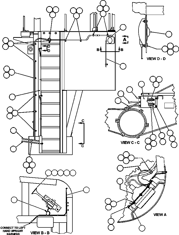 Komatsu parts book diagram for AFE50-AN 830E S/N A30652-A30658  DIAVIK: LEFT UPRIGHT ELECTRICAL GROUP
