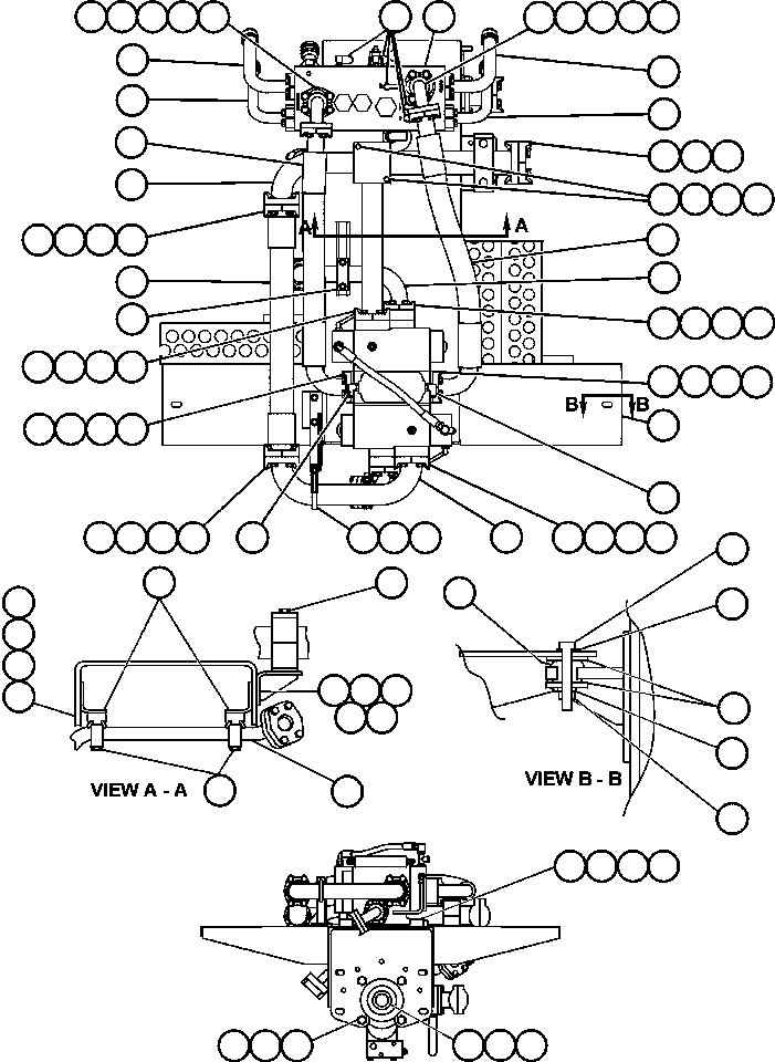 Komatsu parts book diagram for AFE50-AN 830E S/N A30652-A30658  DIAVIK: PUMP/VALVE MODULE