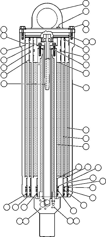 Komatsu parts book diagram for AFE50-AN 830E S/N A30652-A30658  DIAVIK: HOIST CYLINDER ASSEMBLY (EJ5965)