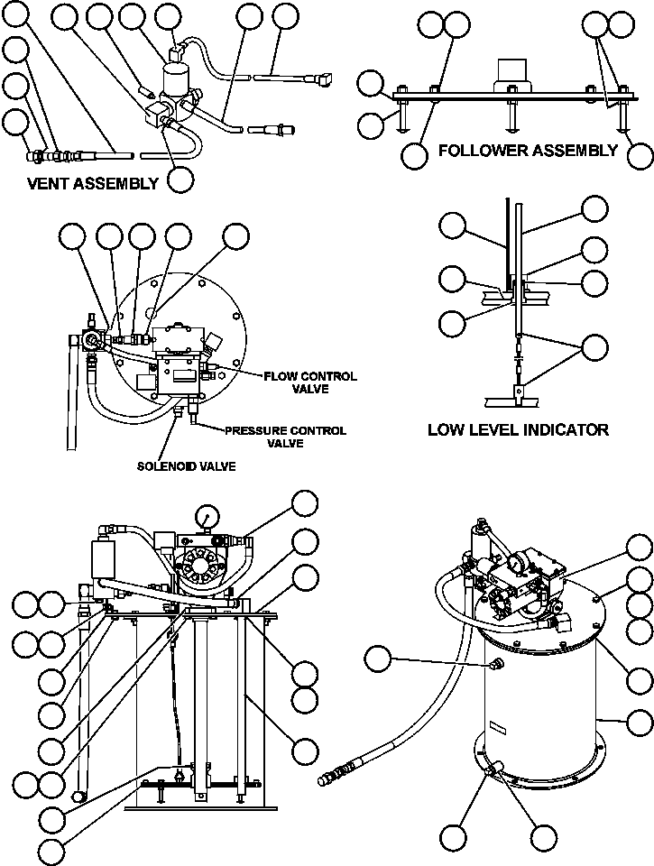 Komatsu parts book diagram for AFE50-AN 830E S/N A30652-A30658  DIAVIK: LUBE PUMP/CONTAINER ASSEMBLY (PC0810)