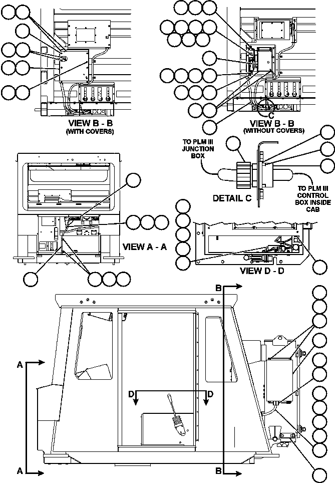 Komatsu parts book diagram for AFE50-AN 830E S/N A30652-A30658  DIAVIK: PAYLOAD METER III - CAB