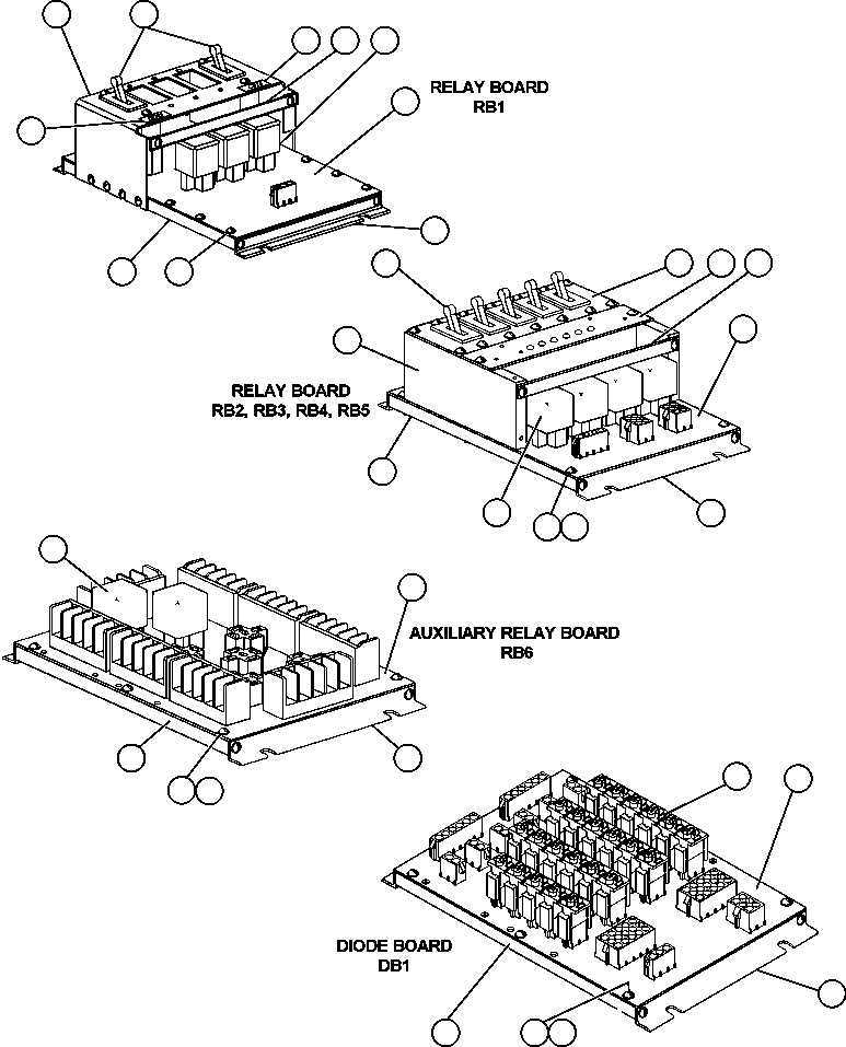 Komatsu parts book diagram for AFE50-AN 830E S/N A30652-A30658  DIAVIK: RELAY AND DIODE BOARDS