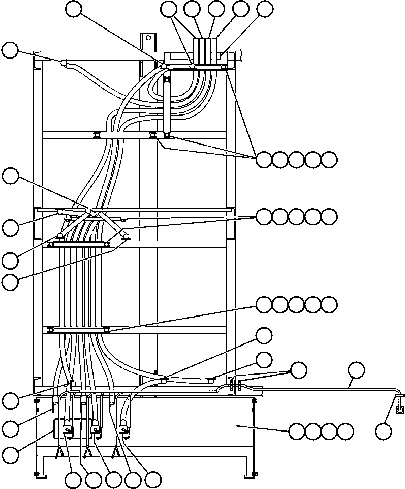 Komatsu parts book diagram for AFE50-AN 830E S/N A30652-A30658  DIAVIK: BLOWN GRID - 3 STEP, 18 ELEMENT - 3
