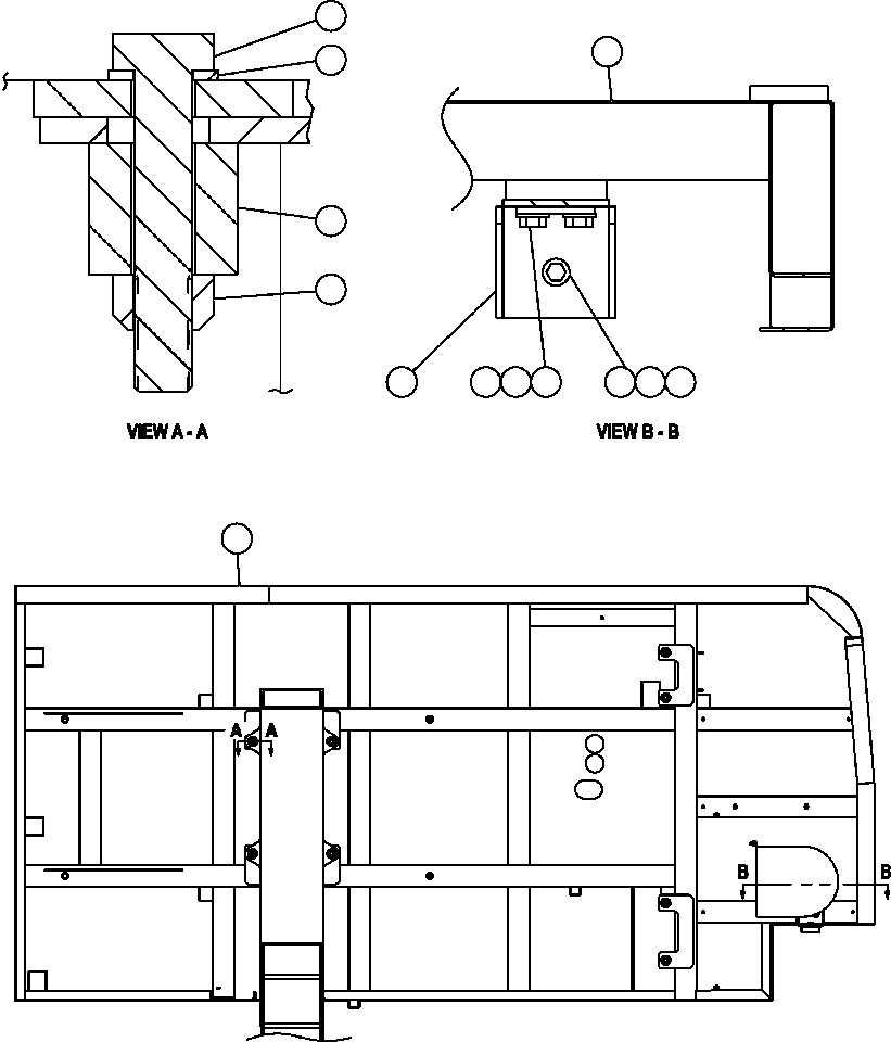 Komatsu parts book diagram for AFE50-BE 830E S/N A30706-A30708  DIAVIK: R.H. DECK & MOUNTING
