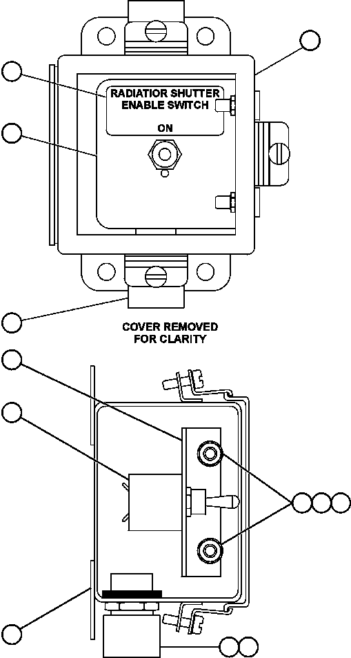 Komatsu parts book diagram for AFE50-BE 830E S/N A30706-A30708  DIAVIK: RADIATOR SHUTTER SWITCH BOX (EH5421)
