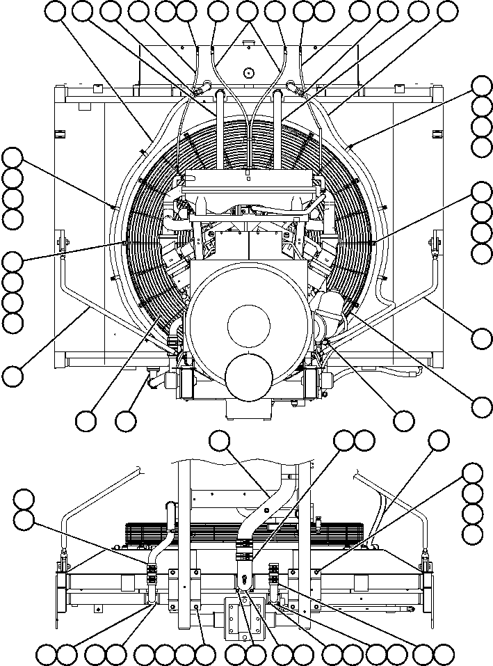 Komatsu parts book diagram for AFE50-BE 830E S/N A30706-A30708  DIAVIK: RADIATOR PIPING