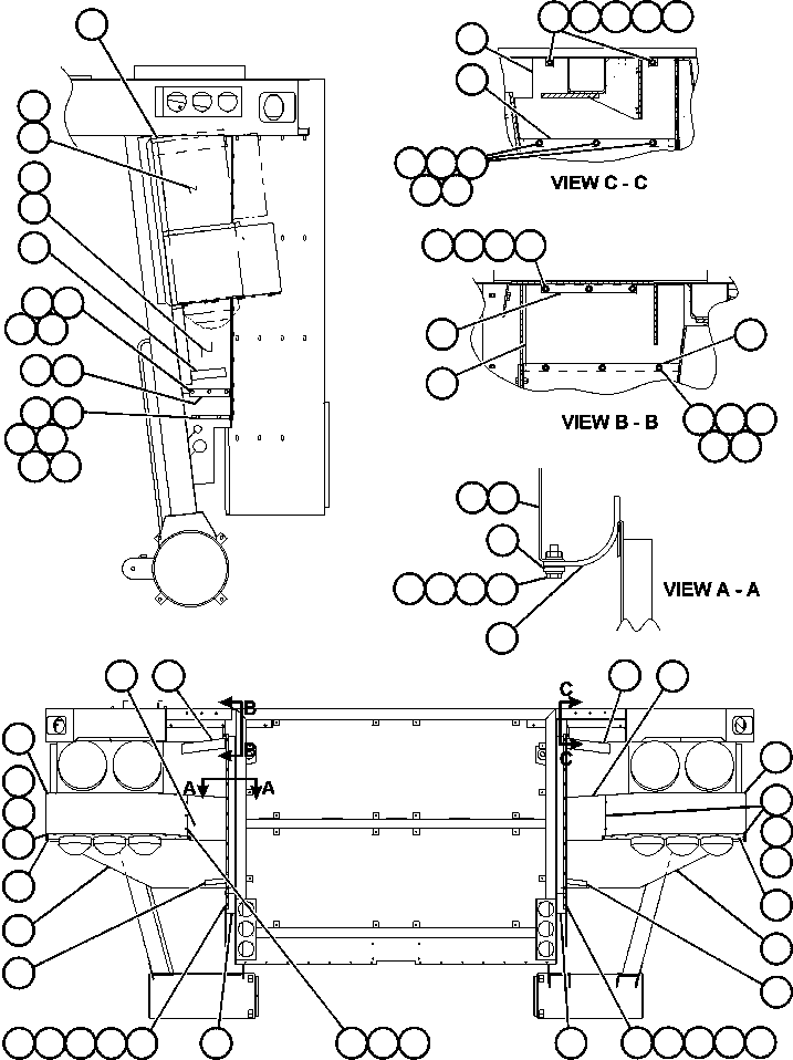 Dump Trucks Komatsu / AFE50-BE 830E S/N A30706-A30708  DIAVIK(AFE50-BE) / HEATED AIR INTAKE INSTALLATION(060 : 41691)