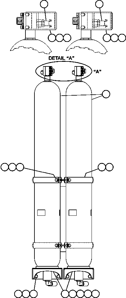 Komatsu parts book diagram for AFE50-BE 830E S/N A30706-A30708  DIAVIK: STEERING ACCUMULATOR INSTALLATION