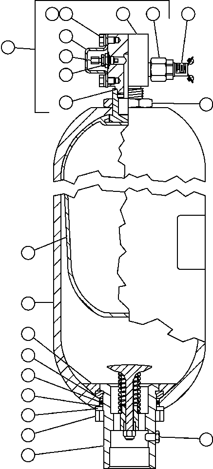 Komatsu parts book diagram for AFE50-BE 830E S/N A30706-A30708  DIAVIK: STEERING ACCUMULATOR ASSEMBLY (PC1647)