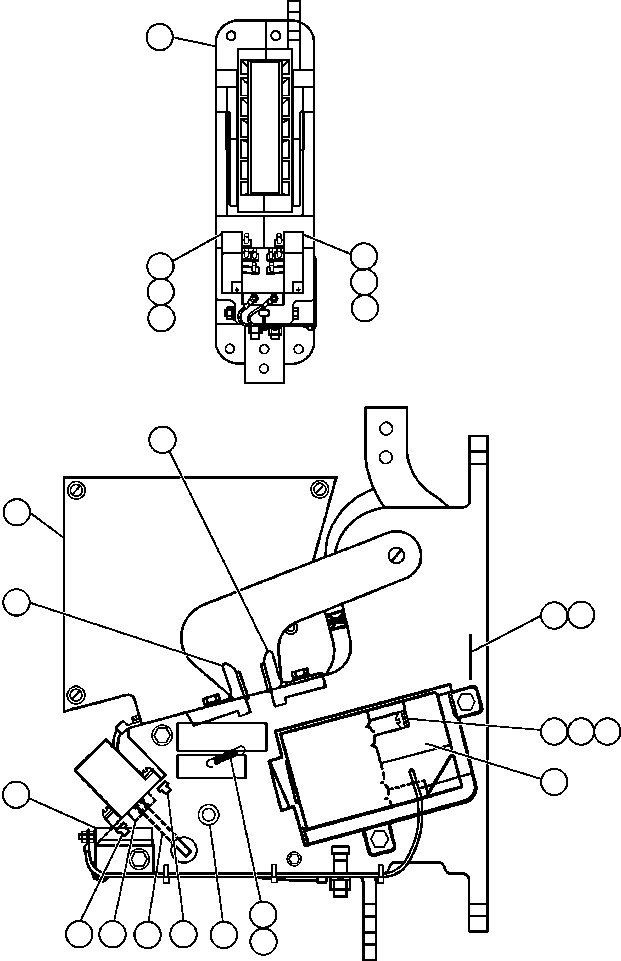 Komatsu parts book diagram for AFE50-BE 830E S/N A30706-A30708  DIAVIK: CONTACTOR (AIR LESS) (PB9230)