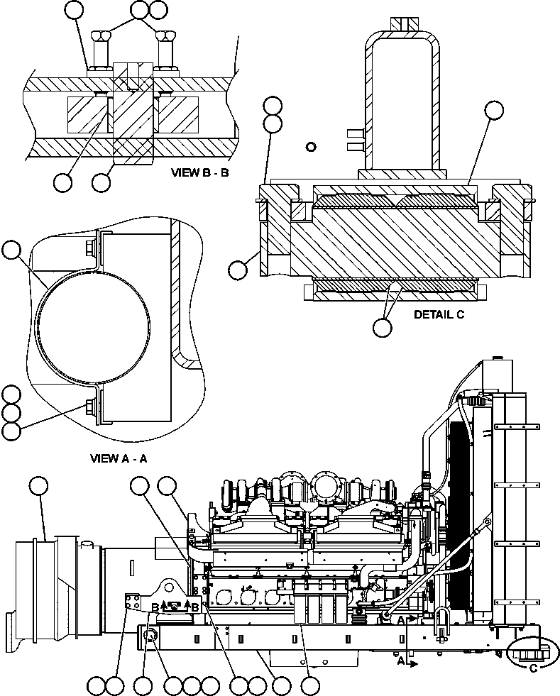 Komatsu parts book diagram for AFE50-BF/BH 830E S/N A30709 & A30717-A30718  WEST ANGELAS: ENGINE & MISCELLANEOUS