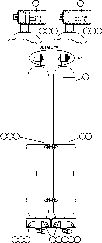 Komatsu parts book diagram for AFE50-BF/BH 830E S/N A30709 & A30717-A30718  WEST ANGELAS: STEERING ACCUMULATOR INSTALLATION