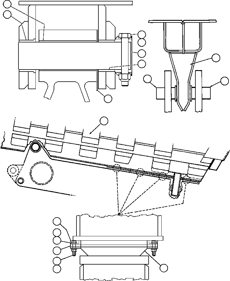 Komatsu parts book diagram for AFE50-BF/BH 830E S/N A30709 & A30717-A30718  WEST ANGELAS: BODY & BODY PIVOT