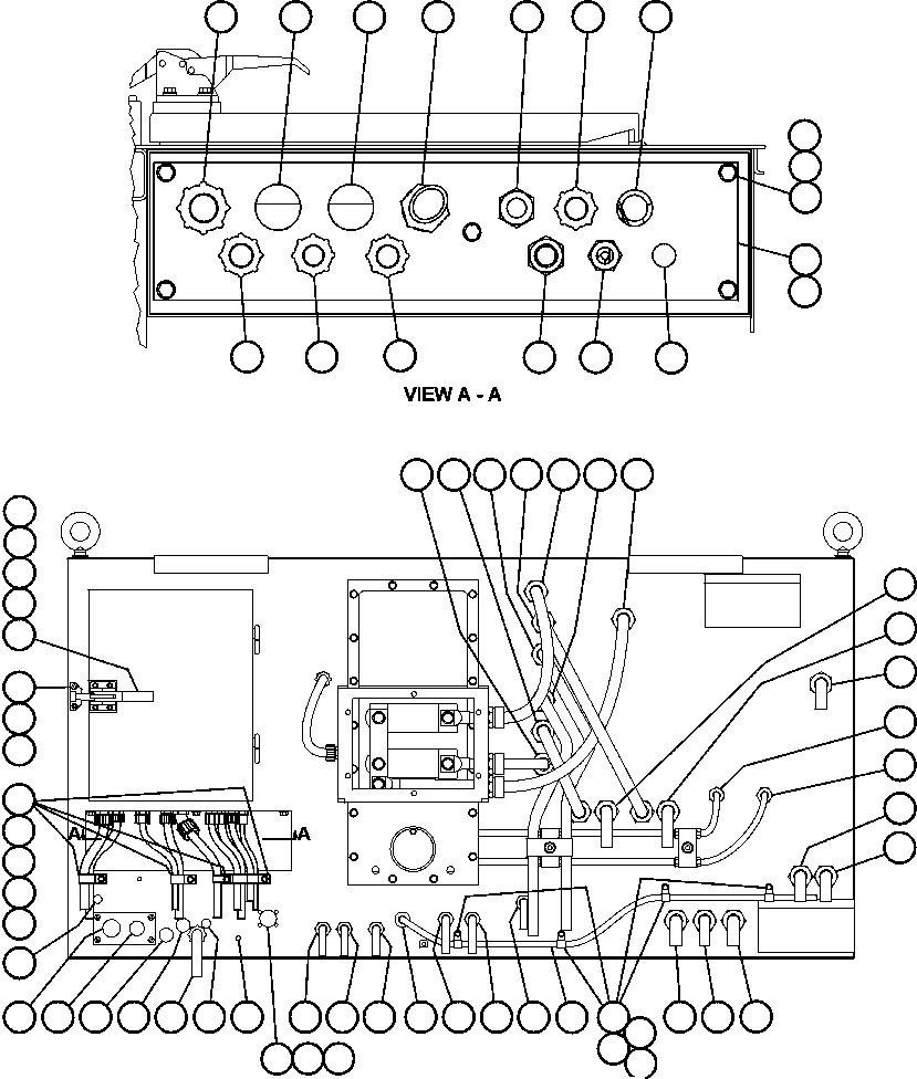 Komatsu parts book diagram for AFE50-BF/BH 830E S/N A30709 & A30717-A30718  WEST ANGELAS: CONTROL CABINET WIRING - REAR