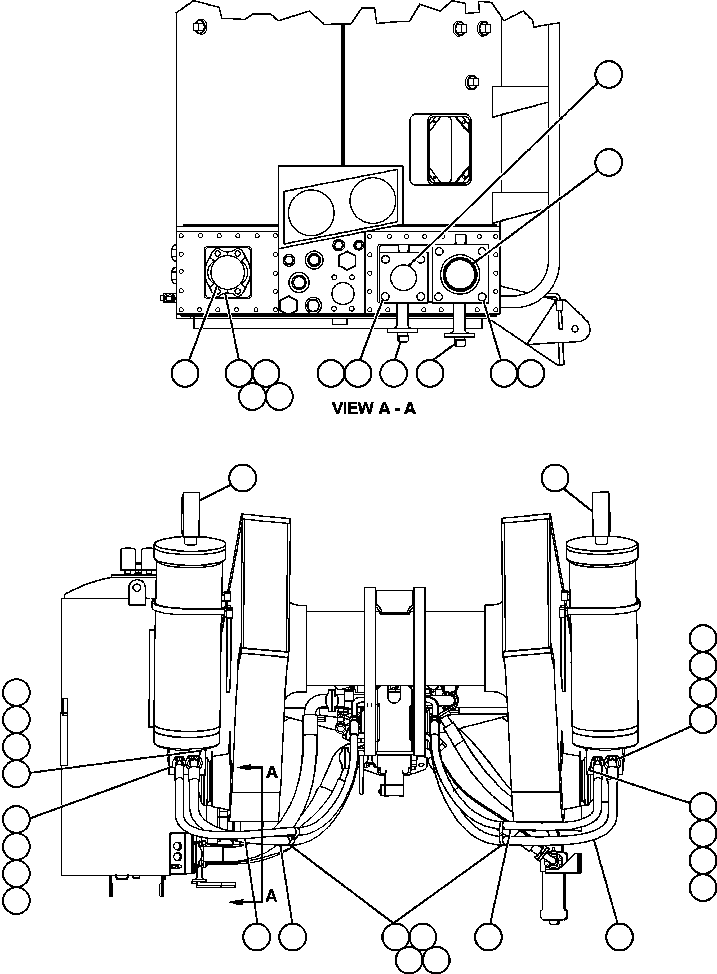 Komatsu parts book diagram for AFE50-BF/BH 830E S/N A30709 & A30717-A30718  WEST ANGELAS: HOIST PIPING - 1