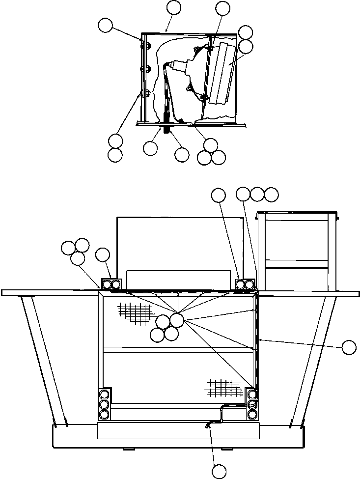 Komatsu parts book diagram for AFE50-BF/BH 830E S/N A30709 & A30717-A30718  WEST ANGELAS: HI-MOUNTED HEAD LIGHTS