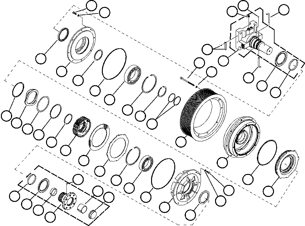 Komatsu parts book diagram for AFE50-CE 830E S/N A30811-A30814   EPSA: FAN CLUTCH ASSEMBLY (XA2335)