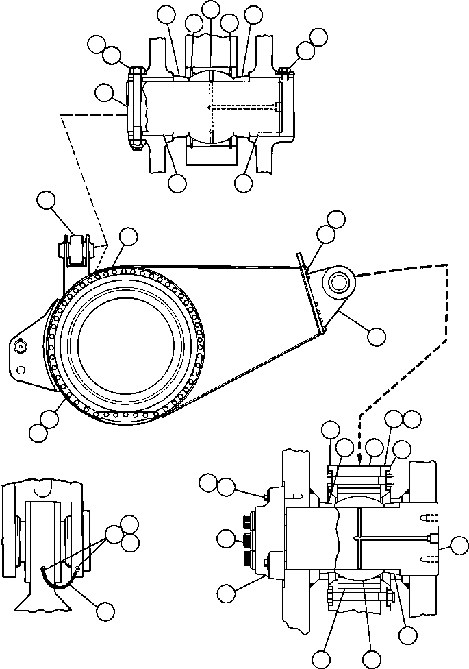 Komatsu parts book diagram for AFE50-CE 830E S/N A30811-A30814   EPSA: DRIVE AXLE & MOUNTING