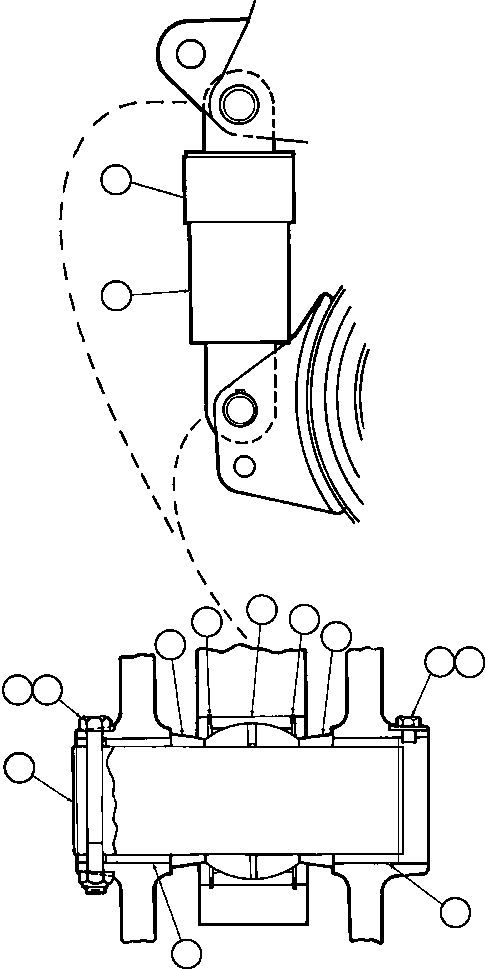 Komatsu parts book diagram for AFE50-CE 830E S/N A30811-A30814   EPSA: REAR SUSPENSION & MOUNTING