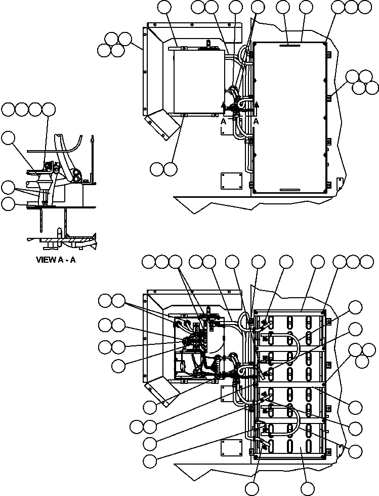 Komatsu parts book diagram for AFE50-CE 830E S/N A30811-A30814   EPSA: BATTERIES, BATTERY BOX & WIRING
