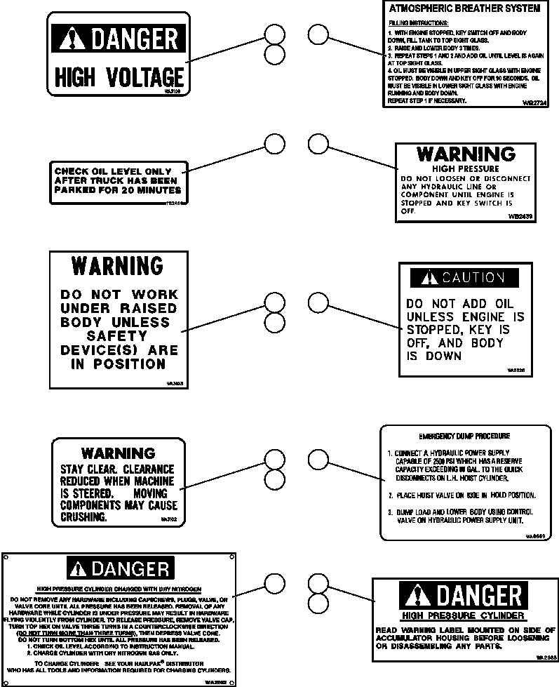 Komatsu parts book diagram for AFE50-CH 830E S/N A30818-A30819 & A30821 & A30826-A30830   ANTELOPE COAL: DECALS & WARNINGS