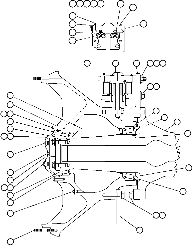 Komatsu parts book diagram for AFE50-CH 830E S/N A30818-A30819 & A30821 & A30826-A30830   ANTELOPE COAL: SPINDLE, HUB & BRAKE ASSEMBLY (EG3935)