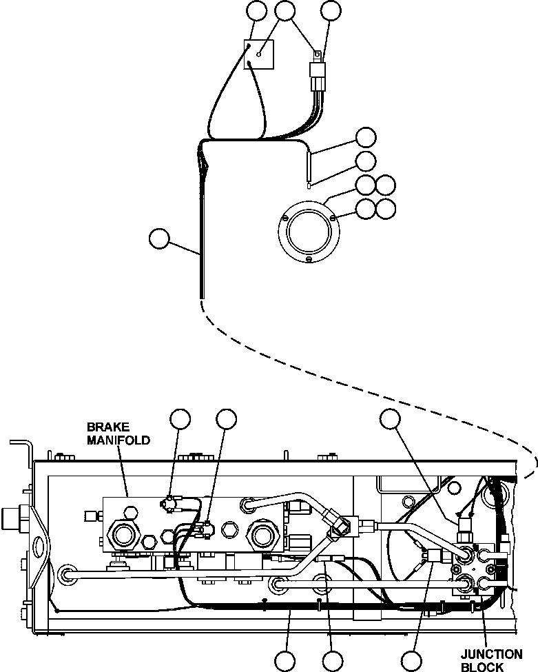 Komatsu parts book diagram for AFE50-CK 830E S/N A30825   APPALACHIAN FUEL: BRAKE CABINET WIRING