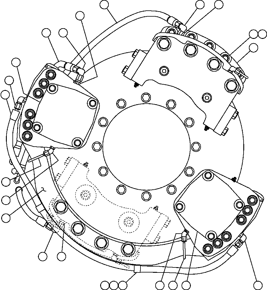 Komatsu parts book diagram for AFE50-CP 830E S/N A30842-A30844              ANTELOPE COAL: REAR DISC & PARKING BRAKE INSTL - 1