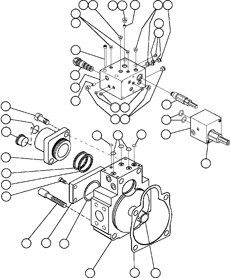 Komatsu parts book diagram for AFE50-CP 830E S/N A30842-A30844              ANTELOPE COAL: STEERING PUMP HOUSING (REAR) (PC1141)