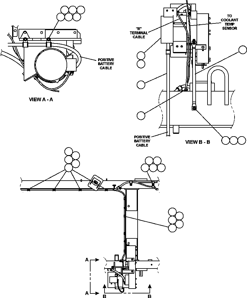 Komatsu parts book diagram for AFE50-CP 830E S/N A30842-A30844              ANTELOPE COAL: ENGINE WIRING L.H. - ALTERNATOR