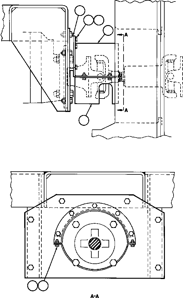 Komatsu parts book diagram for AFE50-CP 830E S/N A30842-A30844              ANTELOPE COAL: FRONT DRIVELINE PROTECTOR