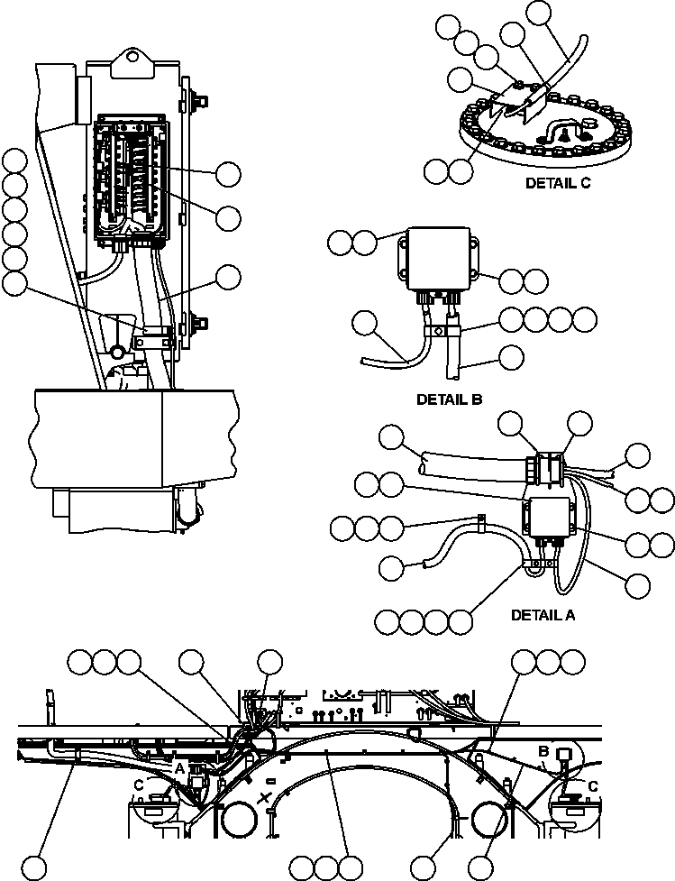 Komatsu parts book diagram for AFE50-CP 830E S/N A30842-A30844              ANTELOPE COAL: PAYLOAD METER III - FRONT SUSPENSIONS