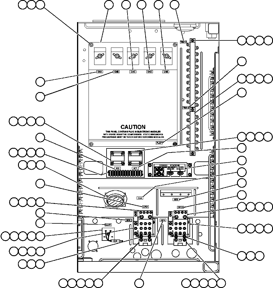 Komatsu parts book diagram for AFE50-CP 830E S/N A30842-A30844              ANTELOPE COAL: CONTROL CABINET (RIGHT DOOR)