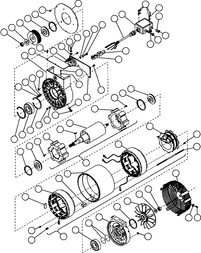 Dump Trucks Komatsu / AFE50-CS 830E S/N A30848, 851, 856, 866-870 & 872-875      ZINIFEX(AFE50-CS) / BATTERY CHARGING ALTERNATOR (XA3319)(362 : 61065)