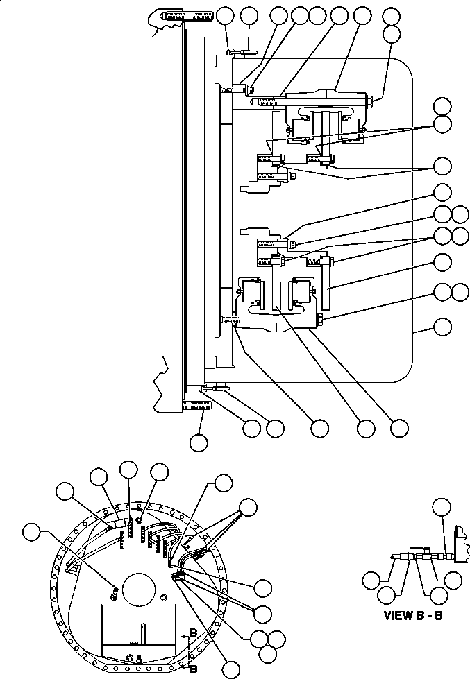 Komatsu parts book diagram for AFE50-CX 830E S/N A30871     I.O.C.C.: REAR DISC & PARKING BRAKE INSTL