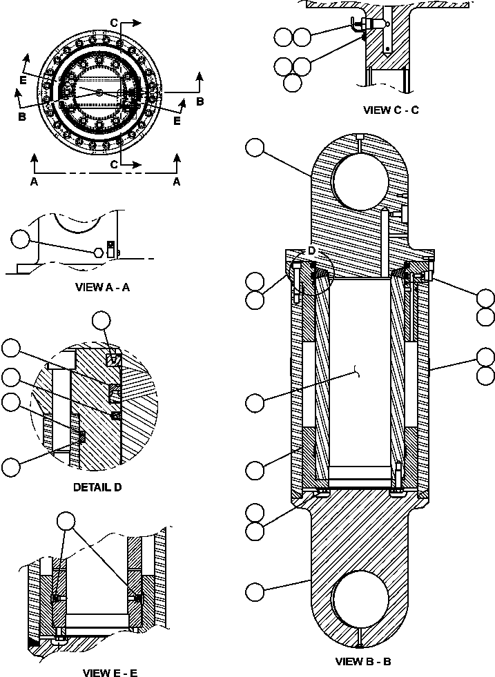 Komatsu parts book diagram for AFE50-CX 830E S/N A30871     I.O.C.C.: REAR SUSPENSION ASSEMBLY (EH9424)