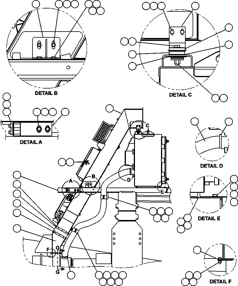Komatsu parts book diagram for AFE50-CX 830E S/N A30871     I.O.C.C.: BLOWER INLET INSTALLATION
