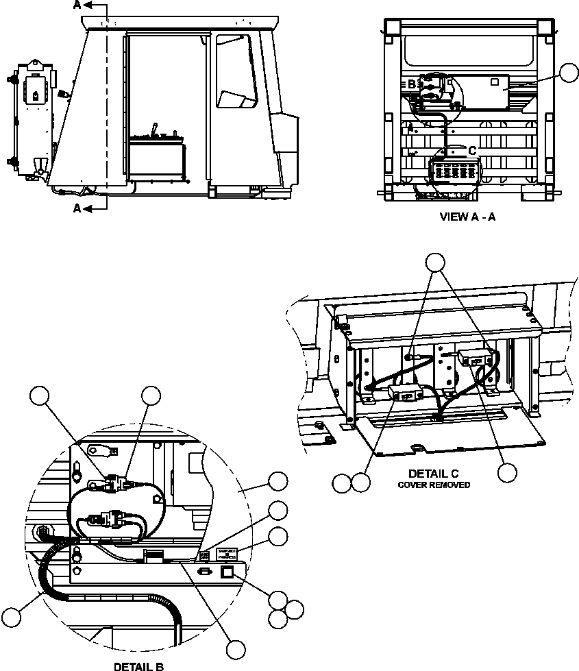 Komatsu parts book diagram for AFE50-CX 830E S/N A30871     I.O.C.C.: VHMS CAB INSTALLATION - 2