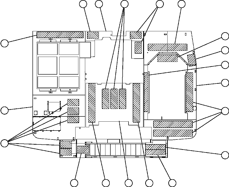 Komatsu parts book diagram for AFE50-CZ 830E S/N A30886    I.O.C.C.: DECK SECTIONS & SAFETY WALKS