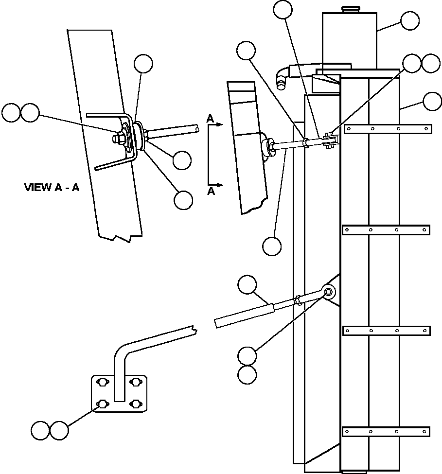 Komatsu parts book diagram for AFE50-CZ 830E S/N A30886    I.O.C.C.: RADIATOR MOUNTING & SUPPORT