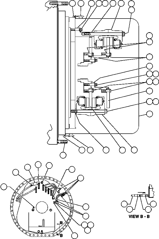Komatsu parts book diagram for AFE50-CZ 830E S/N A30886    I.O.C.C.: REAR DISC & PARKING BRAKE INSTL