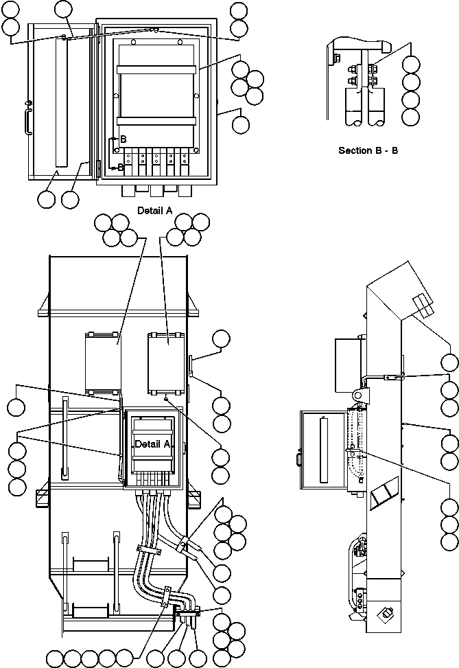 Komatsu parts book diagram for AFE50-CZ 830E S/N A30886    I.O.C.C.: INLET DUCT ASSEMBLY