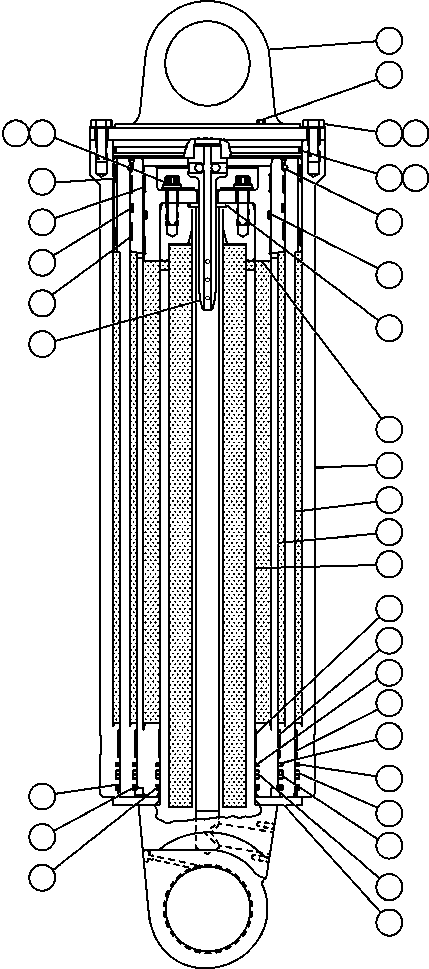 Komatsu parts book diagram for AFE50-CZ 830E S/N A30886    I.O.C.C.: HOIST CYLINDER ASSEMBLY - 1 (EL4831)