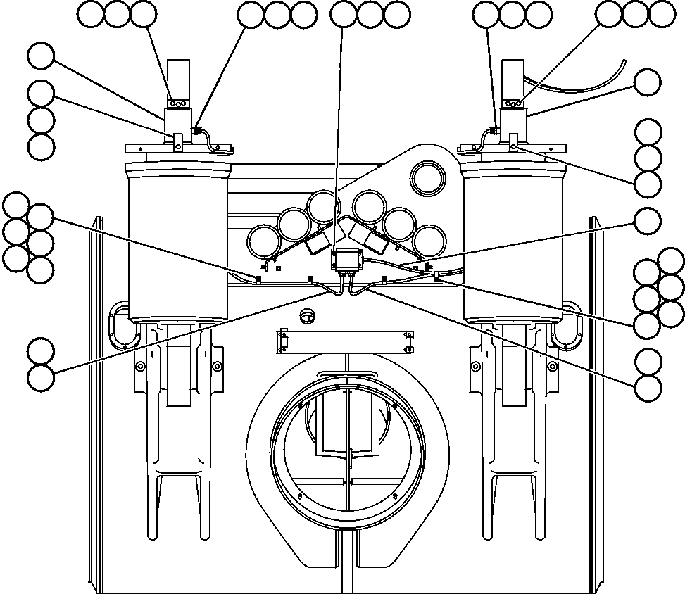 Komatsu parts book diagram for AFE50-CZ 830E S/N A30886    I.O.C.C.: PAYLOAD METER III - REAR SUSPENSIONS
